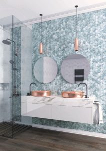shower tile art
