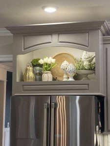 how to decorate fridge top