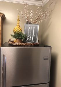 how to decorate fridge top
