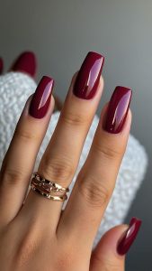 burgundy nail