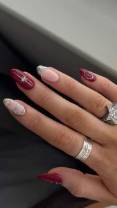 burgundy nail