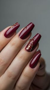 burgundy nail