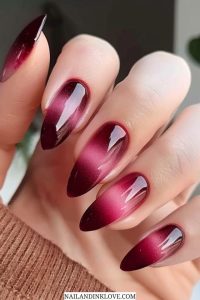 burgundy nail