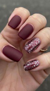burgundy nail