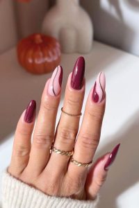 burgundy nail