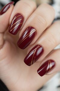 burgundy nail