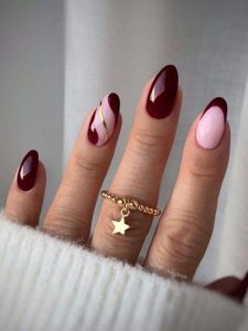 burgundy nail